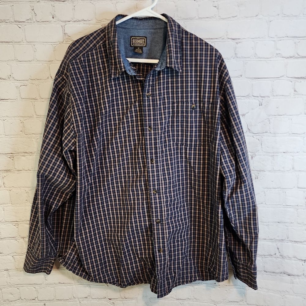 Men's C.E. Schmidt longsleeve button-down shirt, size XXL